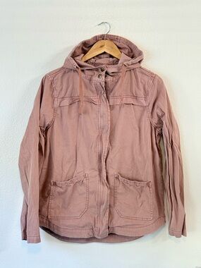 SO Clothing Hooded Utility Jacket Dusty Rose Size L Casual Streetwear